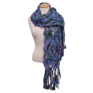 Loose Weave Multi Colour Textured Winter Scarf